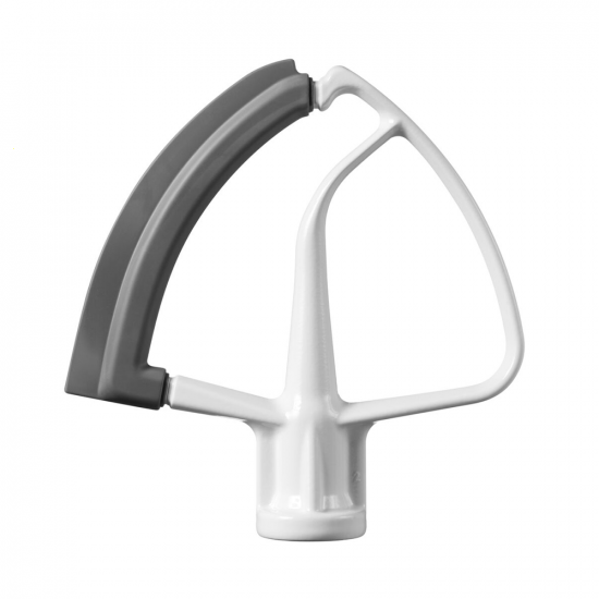 KitchenAid 5KFE5T - Frusta piatta con bordo in silicone bianco