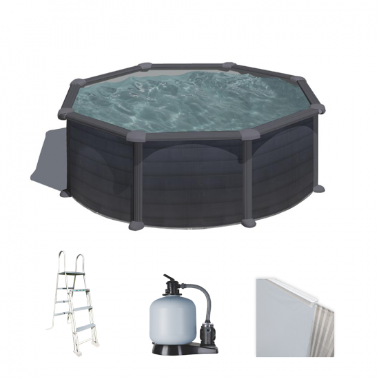 Gre Granada Rotonda &Oslash;350 x 132 cm - Piscina fuori terra in acciaio