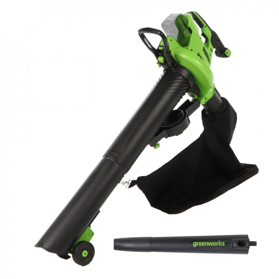 Greenworks GD48BVII - Soffiatore aspiratore a batteria - SENZA BATTERIA E CARICABATTERIE
