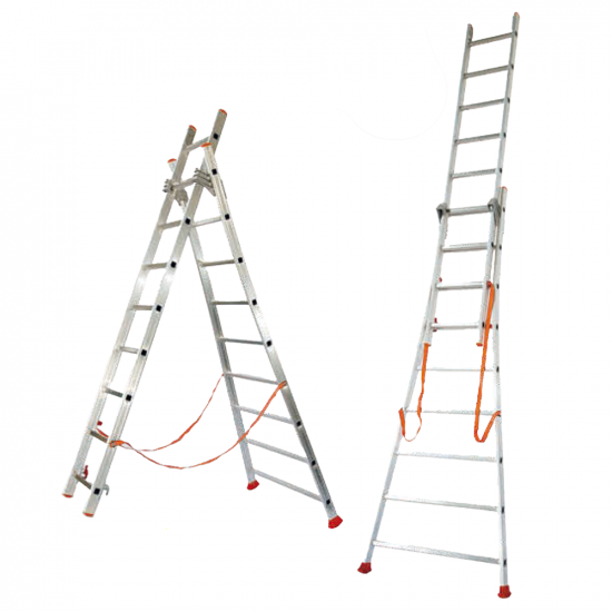 Facal Atlanta ATL350-2, 2x12 gradini, 5.66 m - Scala in alluminio - Altezza stimata operativa 6.40 m