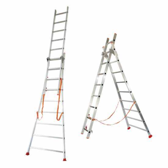 Facal Atlanta ATL230-2, 2x8 gradini, 3.70 m - Scala in alluminio - Altezza stimata operativa 4.56 m