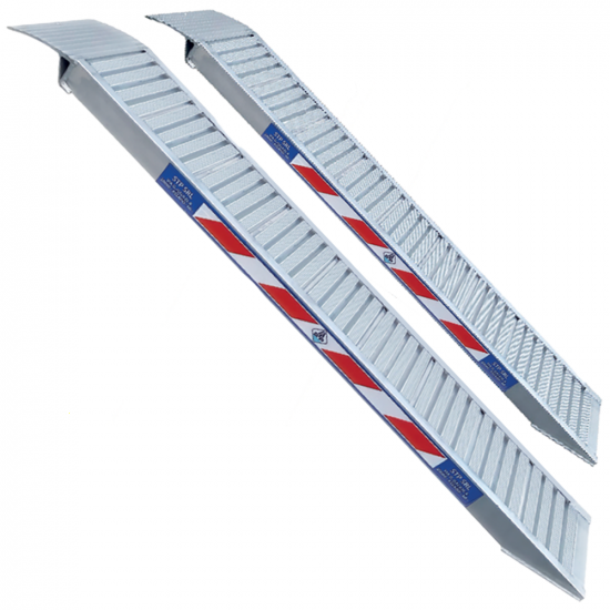 S.T.P. H72/25S - Rampe con montante senza bordo in alluminio - mt. 2.50  - Portata 16 quintali