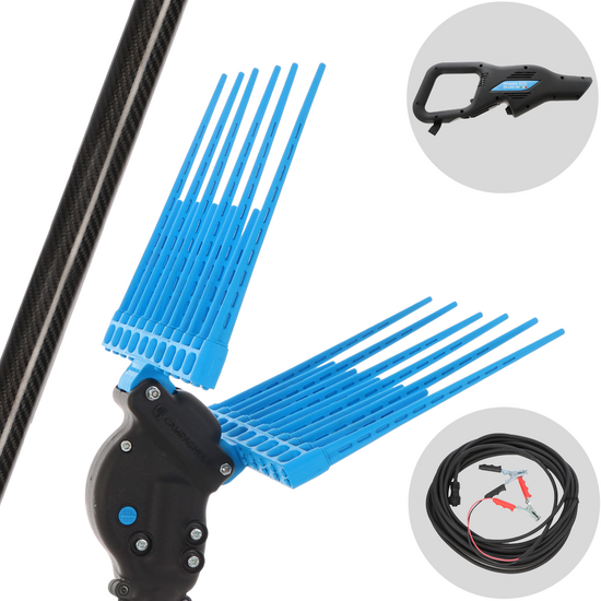 Campagnola Elektra - Abbacchiatore elettrico 290 cm a batteria tipo auto con cavo in dotazione - Asta fissa in carbonio