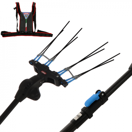 Lisam Thor - Abbacchiatore Elettrico a batteria - Asta Telescopica - 250-350 cm - Batteria 12V 56Ah