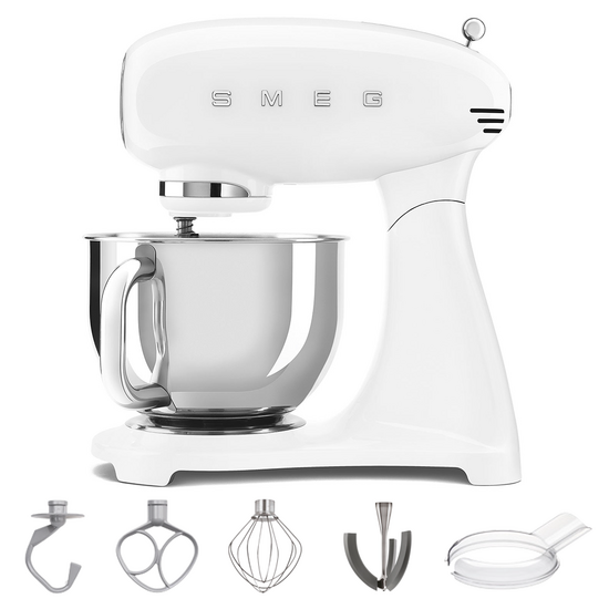 Smeg Full Color Bianco SMF03WHEU - Impastatrice Planetaria - Vasca in Inox da 4,8 litri