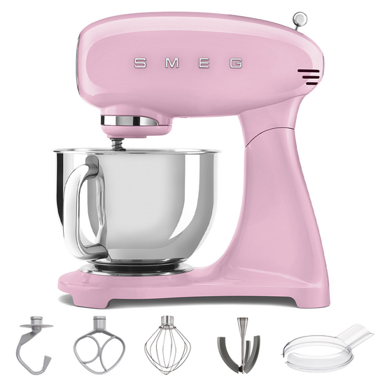 Smeg Full Color Rosa SMF03PKEU - Impastatrice Planetaria - Vasca in Inox da 4,8 litri