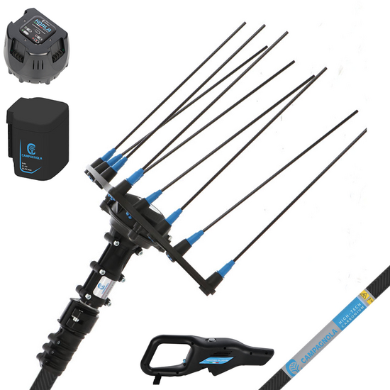 Campagnola Hercules 6 ECO Plug-in - Asta in carbonio da 230 cm - Abbacchiatore elettrico a batteria- 21.6V 5Ah