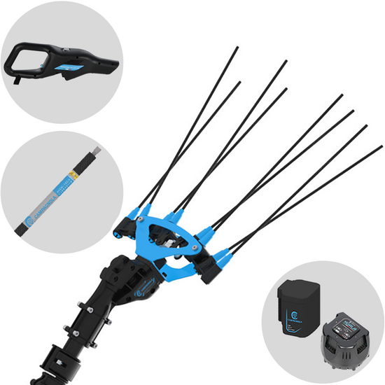 Campagnola Icarus V1 ECO Plug-in - Asta in carbonio - 290 cm - Abbacchiatore elettrico a batteria - 21.6V 5Ah