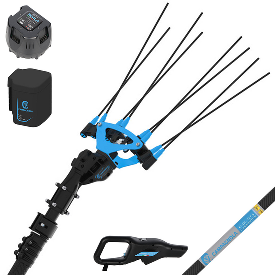 Campagnola Icarus V1 ECO Plug-in - Asta in carbonio da 230 cm - Abbacchiatore elettrico a batteria - 21.6V 5Ah