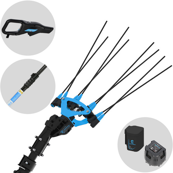 Campagnola Icarus V1 ECO Plug-in - Asta in carbonio - 225 - 340 cm  - Abbacchiatore elettrico a batteria - 21.6V 5Ah