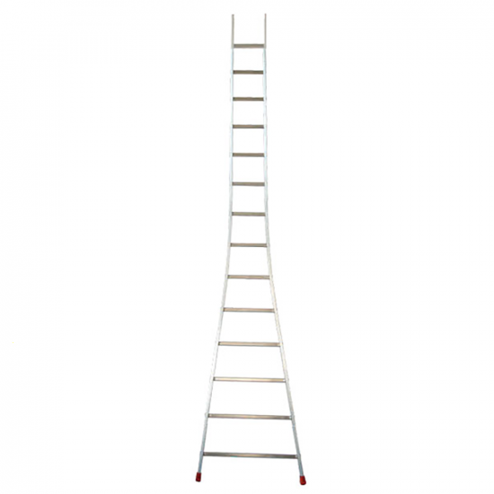 Facal Atlanta ATL-14/S, 14 gradini, 3.98 m - Scala da appoggio in alluminio - Altezza stimata operativa 4.79 m