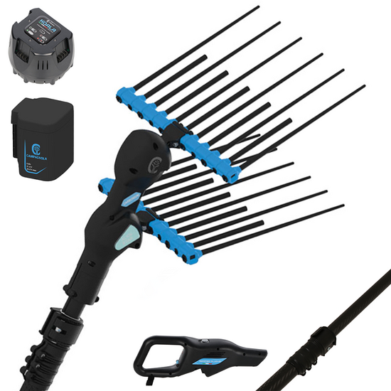 Campagnola Alice STAR ECO Plug-in - Asta in carbonio da 150-220 cm - Abbacchiatore elettrico - 21.6V 5Ah