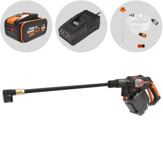 Worx Nitro HydroShot WG633E - Pistola idropulitrice a batteria - 20V/4Ah