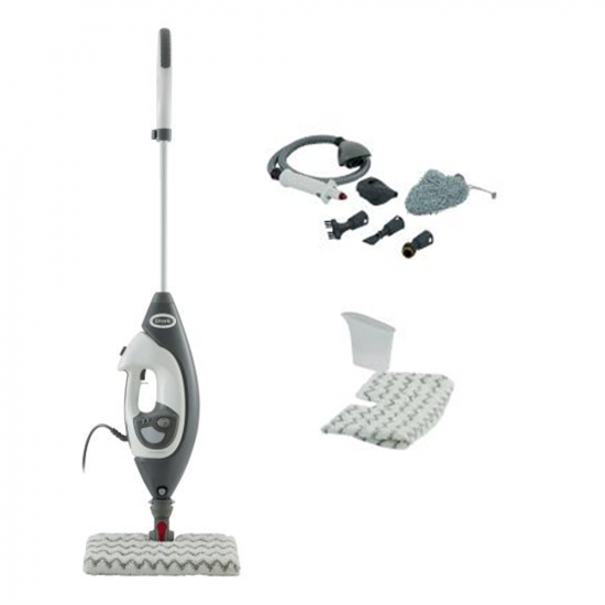 Shark Klik 'n' Flip con Steam Blaster S6005EU - Scopa a vapore elettrica 2 in 1
