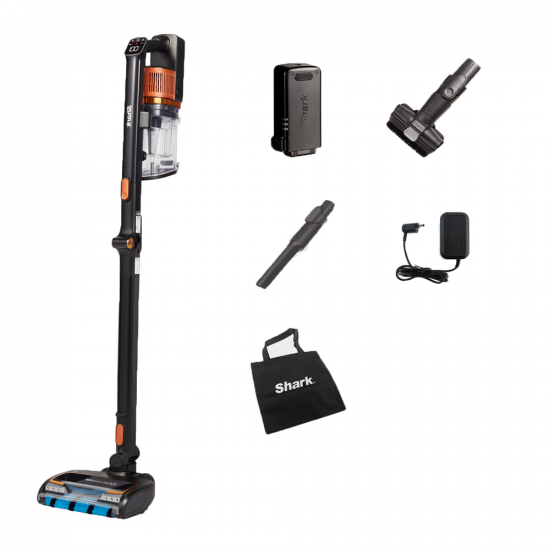 Shark Powerfins IZ300EU - Aspirapolvere - Scopa a batteria - 2 in 1 - Batteria da 21.6V