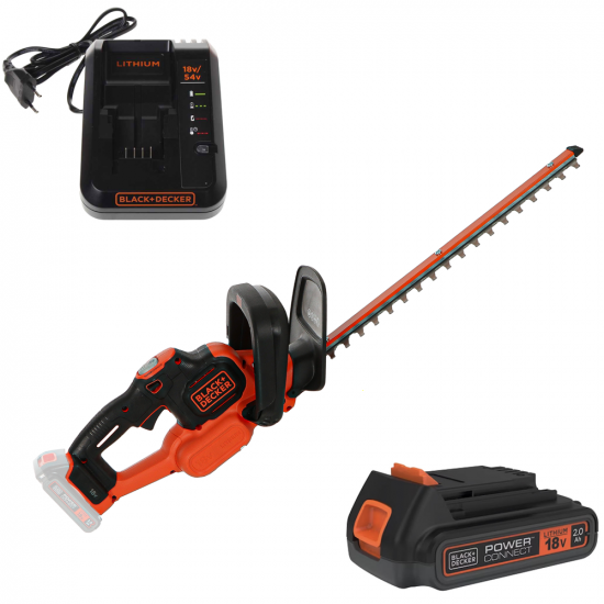 Black &amp; Decker GTC18452PC-QW - Tagliasiepi a batteria - Batteria a litio 18V 2Ah
