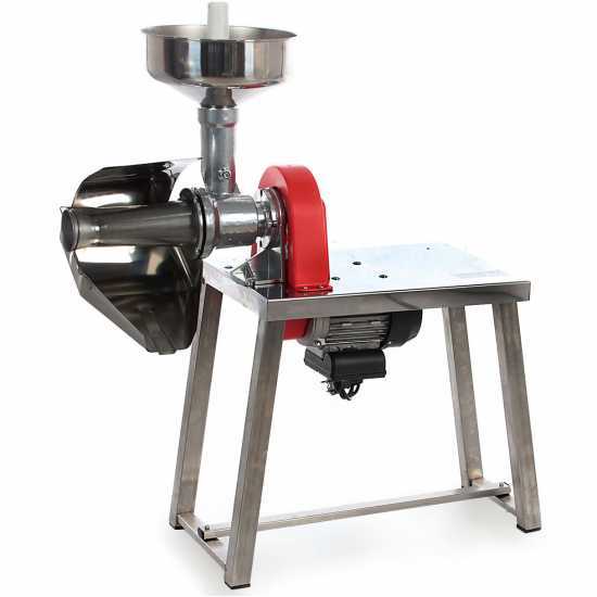 OUTLET - DIFETTI ESTETICI - Passapomodoro elettrico a motore elettrico AE-SM5 - 0.45 Hp INOX montato su banco - 400 W