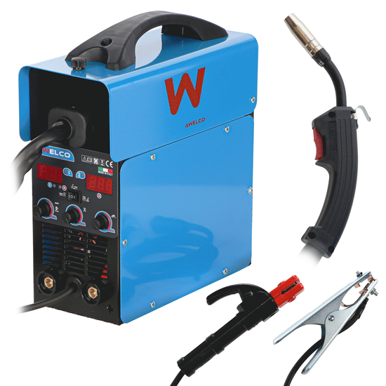 Awelco EASYMIG 180 - Saldatrice Inverter Multiprocesso - MIG/MMA/TIG LIFT - GAS/NO GAS