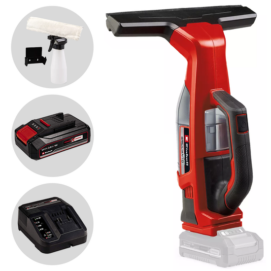 Einhell BRILLIANTO - Lavavetri a batteria - aspiragocce portatile - 18V/2,5Ah