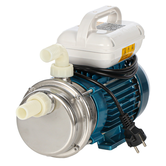 Tellarini ALM 25 - Pompa elettrica da travaso per olio in acciaio inox - Raccordi in NYLON dritto+curvo - Monofase - 230V
