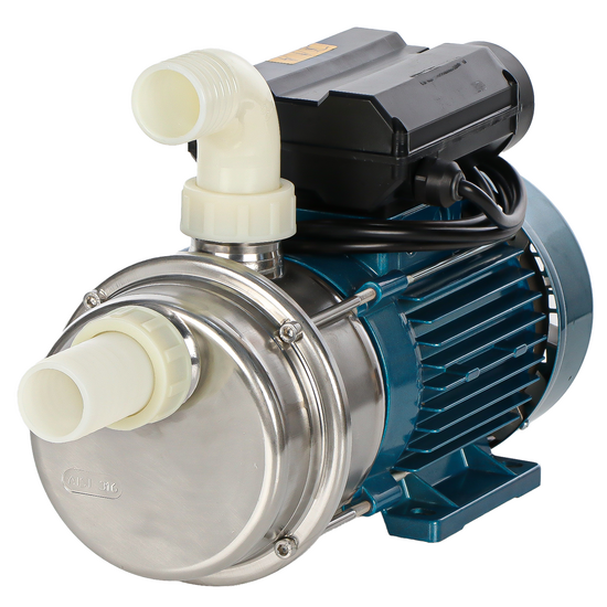 Tellarini ALM 30 - Pompa elettrica da travaso in acciaio inox - Raccordi in NYLON dritto+curvo - Monofase - 230V - Scegli i tuoi raccordi!