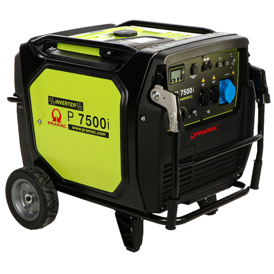 Pramac P7500I - Generatore di corrente ad inverter silenziato carrellato 7 kW - Continua 6,5 kW Monofase