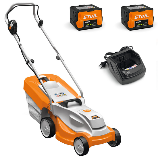 STIHL RMA 235 - Tagliaerba con 2 batterie AK 20 - 36V 4Ah - Taglio 33 cm