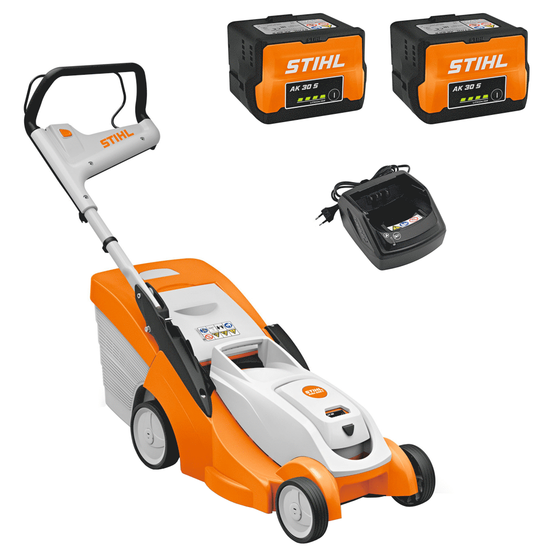 STIHL RMA 239 C - Tagliaerba con 2 batterie AK 30 S - 36V 5Ah - Taglio 37 cm