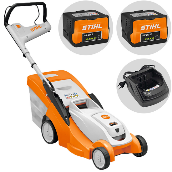 STIHL RMA 239 C - Tagliaerba con 2 batterie AK 30 S - 36V 5Ah - Taglio 37 cm