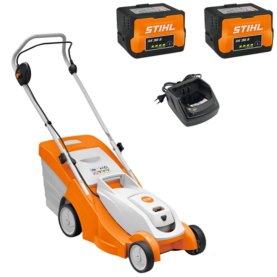 STIHL RMA 239 - Tagliaerba con 2 batterie AK 30 S - 36V 5Ah - Taglio 37 cm