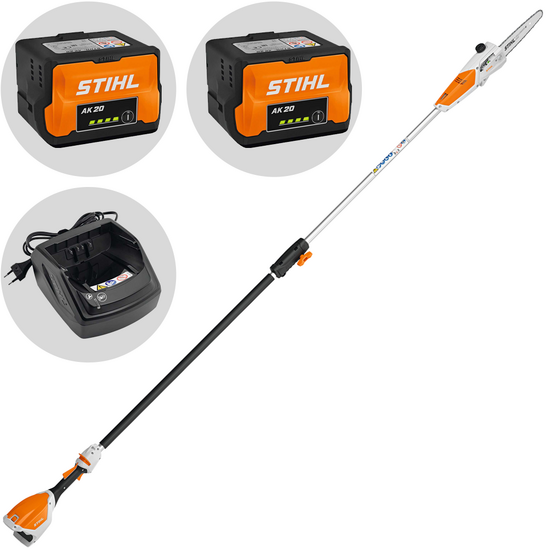 STIHL HTA 50 Set - Potatore su asta con 2 batterie AK 20 - 36V 4Ah