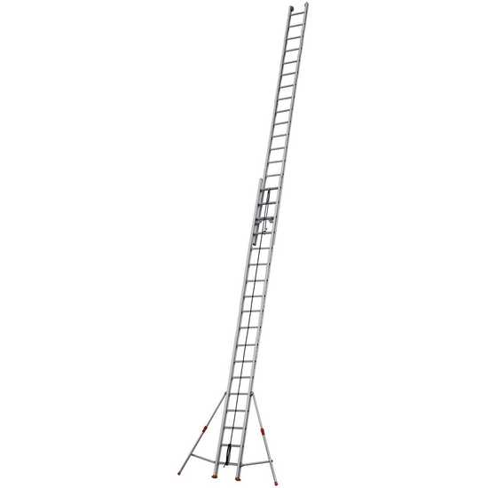 OUTLET -  DIFETTI ESTETICI - Scala a rotaia con fune in alluminio a 2 elementi FACAL ROLLER - 18+18