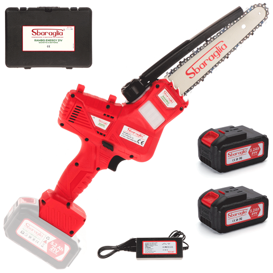 Sbaraglia Rambo Energy 21V - Potatore a batteria manuale - 2x 21V/5.2Ah