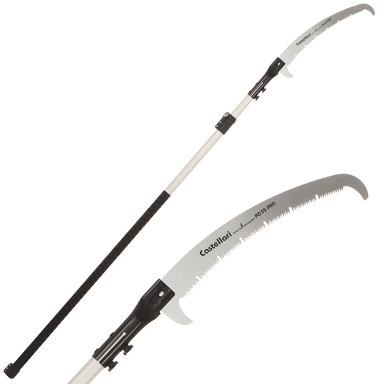 Castellari PO35PRO+ATO3 - Seghetto con denti &quot;U&quot; su asta ovale in alluminio - 180-300 cm - Lama da 35 cm