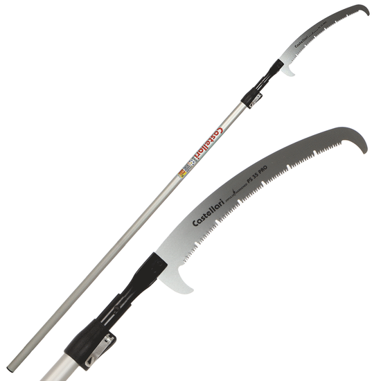 Castellari PS35PRO+AT4 - Seghetto con denti &quot;U&quot; su asta in alluminio - 255-415 cm - Lama da 35 cm