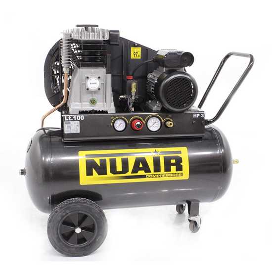 OUTLET - DIFETTI ESTETICI - Nuair B 3800B/3M/100 TECH - Compressore aria elettrico a cinghia - motore 3 HP - 100 lt