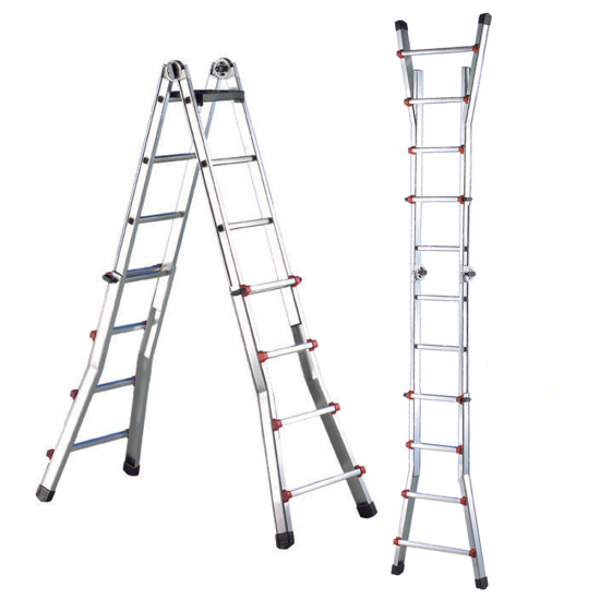 Svelt Scalissima GR SSCAL012, 2x12 gradini, 6.27 m - Scala in alluminio telescopica - Altezza stimata operativa 7.27 m