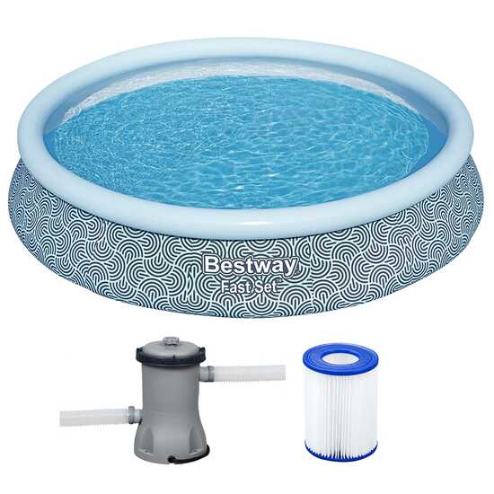 Bestway Fast Set 57313 - &Oslash;457x84 cm - Piscina gonfiabile + Pompa filtro 29 W