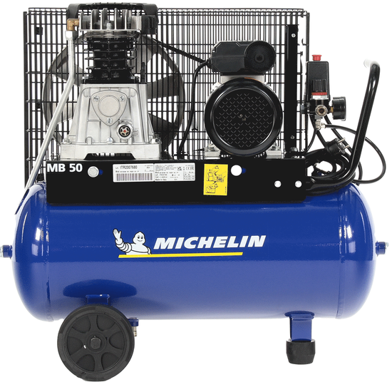 Michelin MB 50/268 MC - Compressore aria elettrico a cinghia - Motore 2 HP - 50 lt