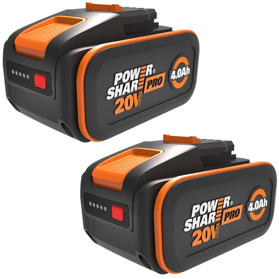 2 Batterie a litio Pro powershare WA3644 20V 4Ah con indicatore - Worx