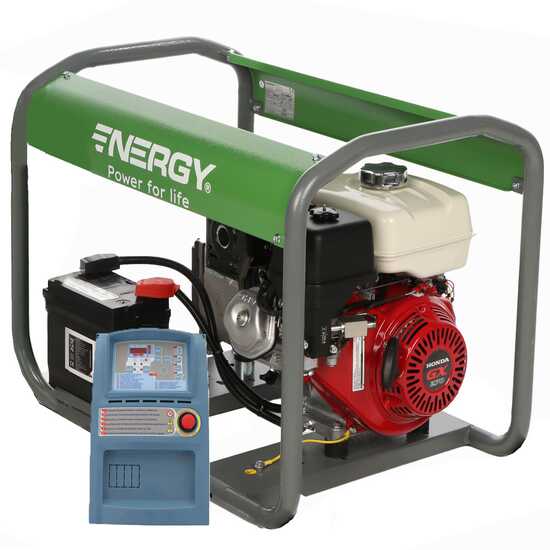 Energy EY-5,5MBE-A - Generatore di corrente a benzina - 4,4 Kw - Continua 3,9 kW Monofase + ATS