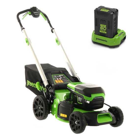 Greenworks GD60LM46SPK4 - Tagliaerba semovente a batteria - 60V/4Ah - Taglio 46 cm
