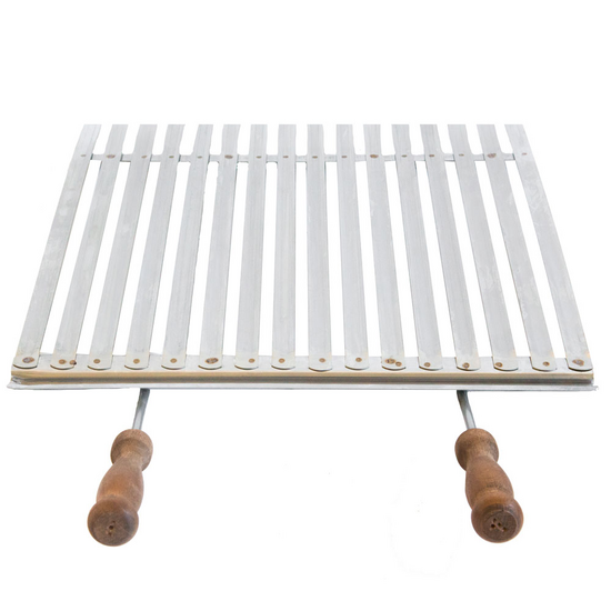 Cruccolini - Graticola in acciaio inox - Manici in legno antiscottatura