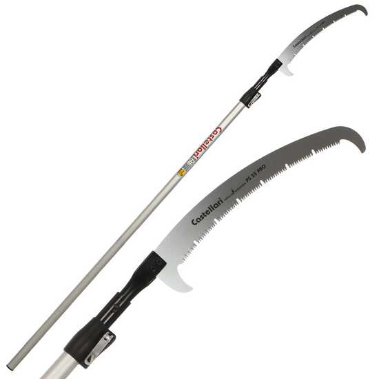 Castellari PS35PRO+AT3 - Seghetto con denti "U" su asta in alluminio - 205–320 cm - Lama da 35 cm