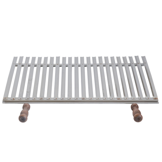 Cruccolini - Graticola in acciaio inox - Manici in legno antiscottatura