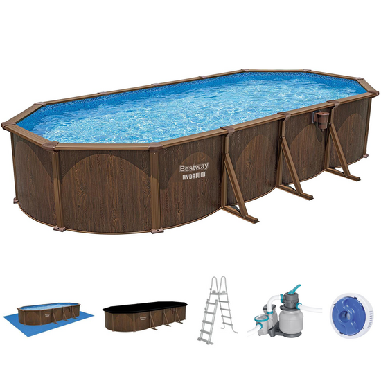 Bestway Hydrium 561CW - Piscina Ovale per 11-15 Persone