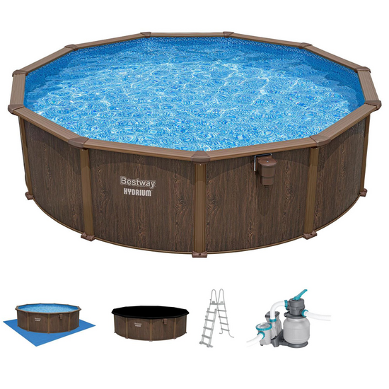 Bestway Hydrium 561CU - Ø488x132 cm - Piscina rotonda per 9-10 Persone
