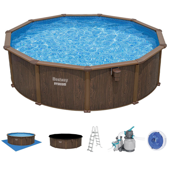 Bestway Hydrium 561CU - Piscina rotonda per 9-10 Persone