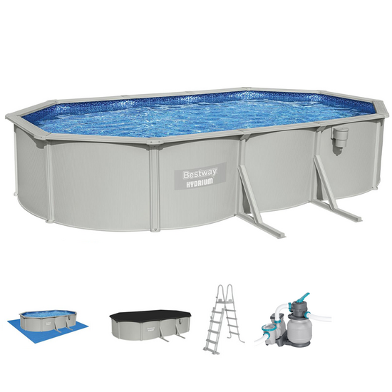 Bestway Hydrium 56369 - 610x366x122 cm - Piscina Ovale per 11-15 Persone