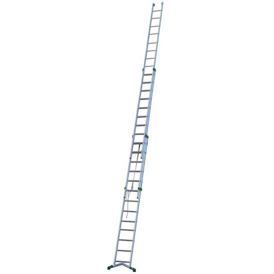 OUTLET - DIFETTI ESTETICI - Facal Super Prima, 13+14+14 gradini, 10.80 mt - Scala in alluminio con fune